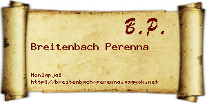 Breitenbach Perenna névjegykártya